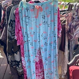 Flamingo Print Pajama Pants